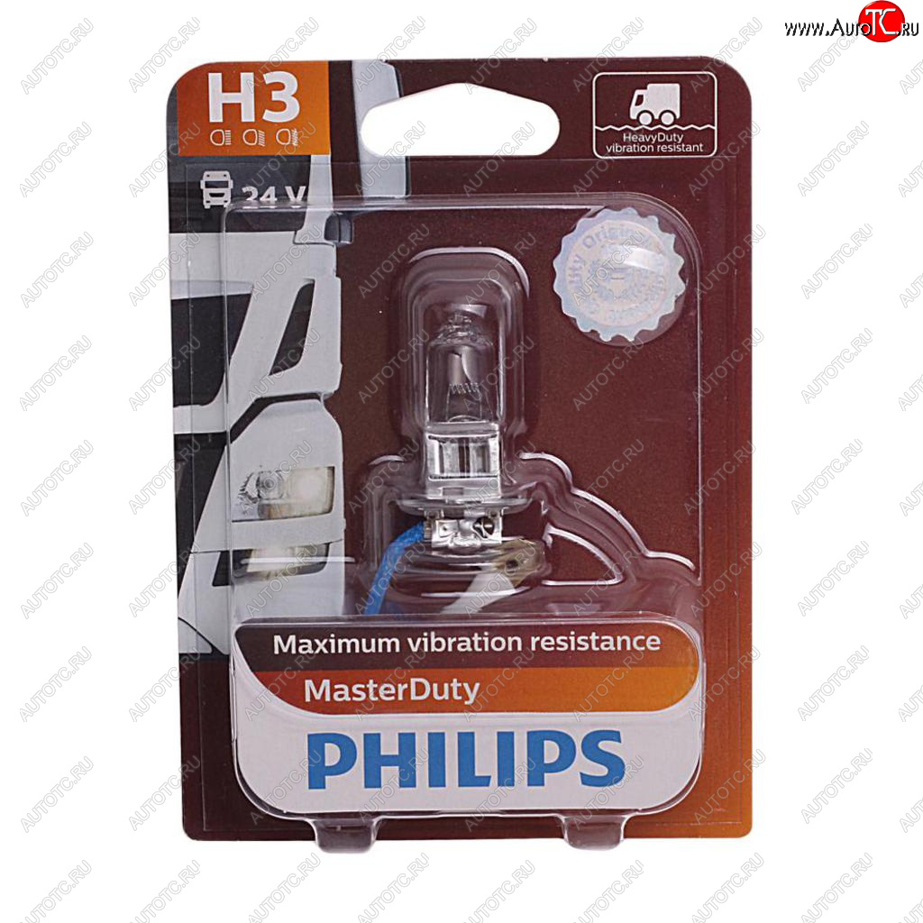 459 р. Лампа 24V H3 70W PK22s блистер (1шт.) Master Duty PHILIPS PHILIPS 13336mdb1  с доставкой в г. Воронеж
