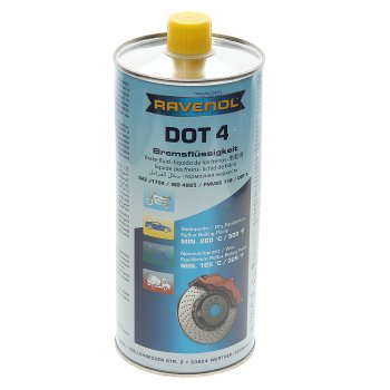 3 199 р. Жидкость тормозная DOT-4 1л RAVENOL RAVENOL 1350601-001  с доставкой в г. Воронеж. Увеличить фотографию 1