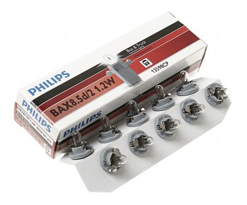 133 р. Лампа 24V 1.2W Bax8.5d серый патрон PHILIPS PHILIPS 13598cp PHILIPS 13598cp  с доставкой в г. Воронеж. Увеличить фотографию 1