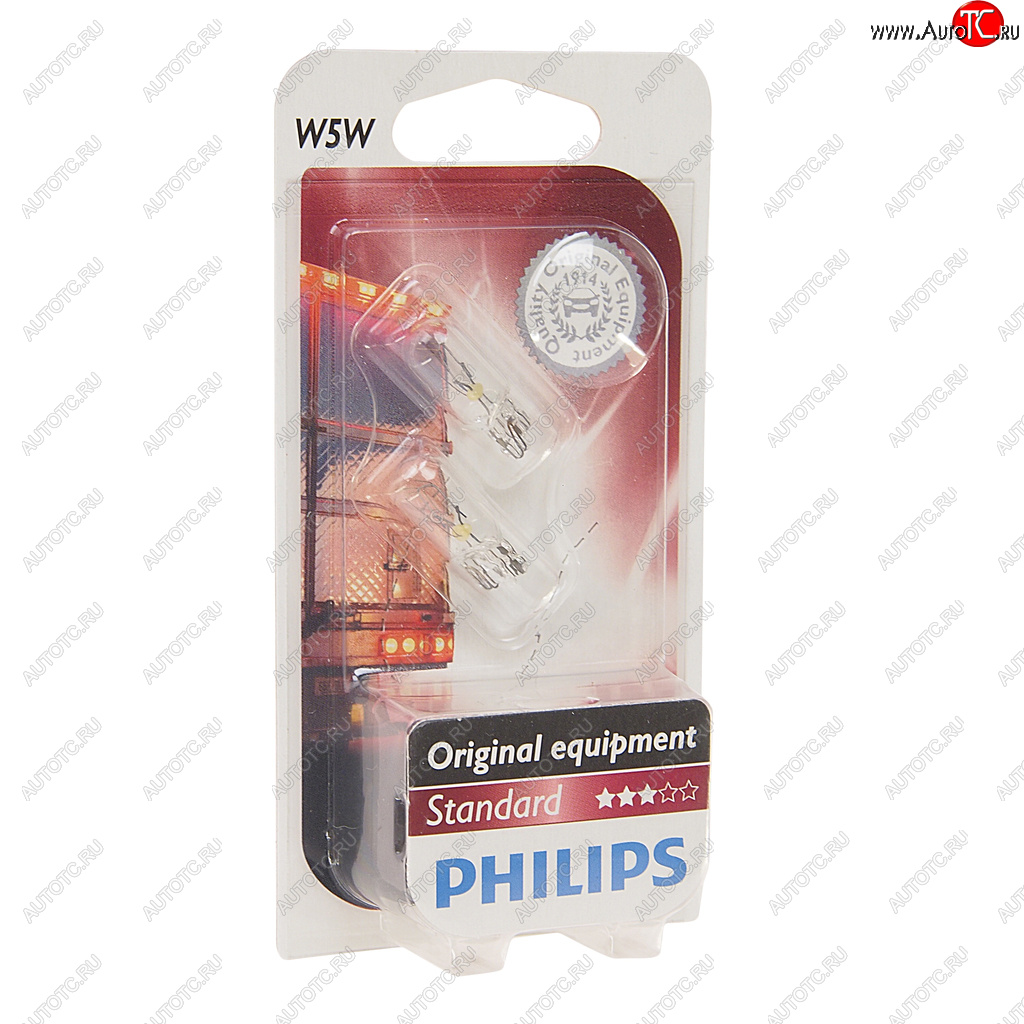 142 р. Лампа 24V W5W T10W W2.1x9.5d блистер (2шт.) PHILIPS PHILIPS 13961b2  с доставкой в г. Воронеж