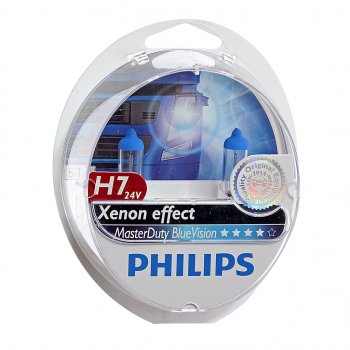 4 849 р. Лампа 24V H7 70W PX26d бокс (2шт.) Master Duty Blue Vision PHILIPS PHILIPS 13972mdbvs2  с доставкой в г. Воронеж. Увеличить фотографию 1