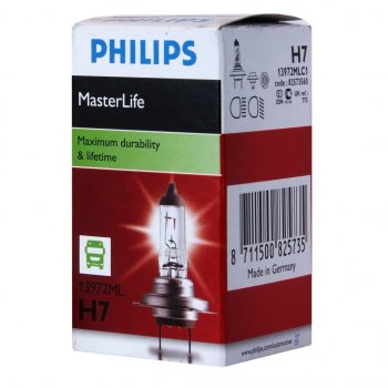 1 199 р. Лампа 24V H7 70W PX26d Master Life PHILIPS PHILIPS 13972mlc1  с доставкой в г. Воронеж. Увеличить фотографию 1