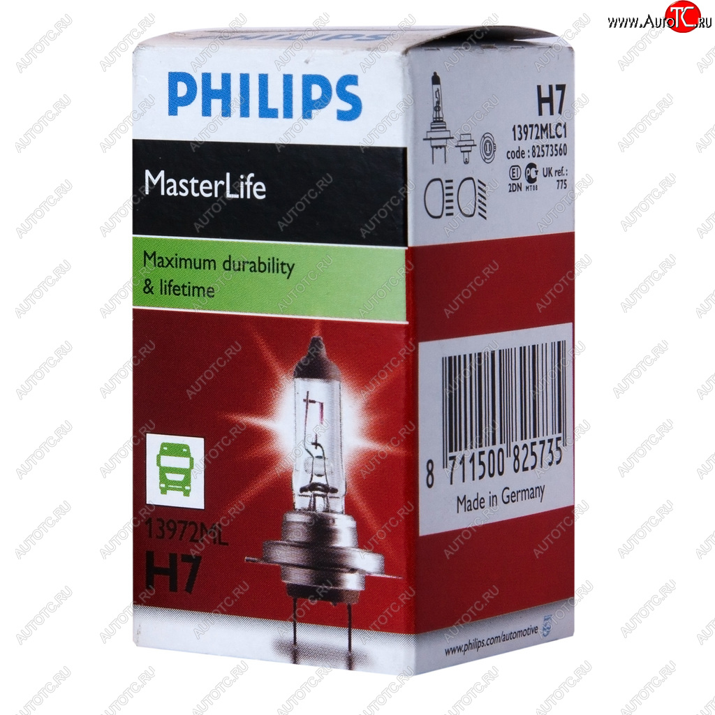 1 199 р. Лампа 24V H7 70W PX26d Master Life PHILIPS PHILIPS 13972mlc1  с доставкой в г. Воронеж