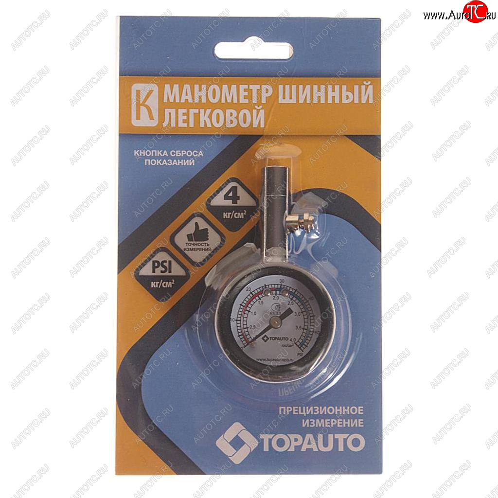 439 р. Манометр шинный легковой автомобиль 4атм. ДРУГ ТОП АВТО ТОП АВТО 14121  с доставкой в г. Воронеж