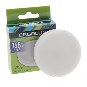 163 р. Лампа светодиодная GX53 15W(130W) 220V дневной свет ERGOLUX ERGOLUX 14240  с доставкой в г. Воронеж. Увеличить фотографию 1