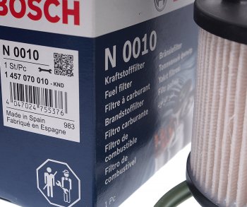 4 299 р. Фильтр топливный VW Touareg (04-) (TDI) AUDI Q7 (06-) BOSCH BOSCH 1457070010 BOSCH 1457070010  с доставкой в г. Воронеж. Увеличить фотографию 2