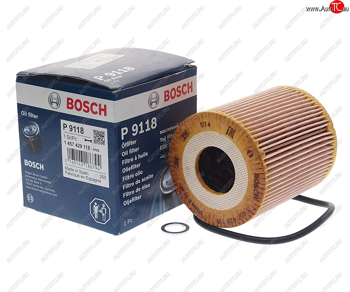 879 р. Фильтр масляный BMW 3 (E46),5 (E39),7 (E38),X5 (E53) LAND ROVER Range Rover 3 (02-) (DTDI) BOSCH BOSCH 1457429118  с доставкой в г. Воронеж