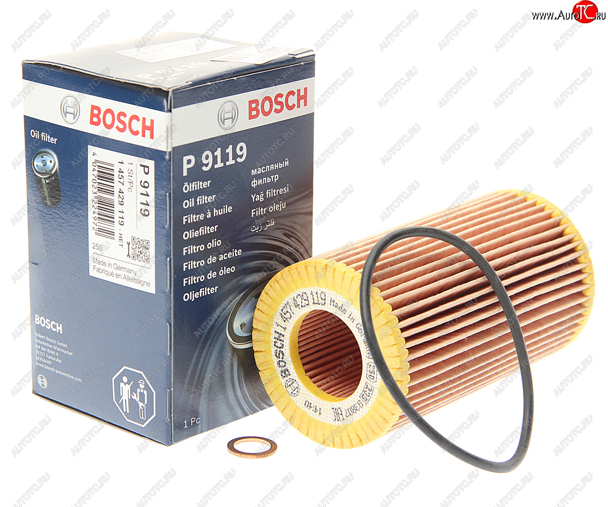 639 р. Фильтр масляный BMW 1 (E87),3 (E46,E90,E91),7 (E65) BOSCH BOSCH 1457429119 BOSCH 1457429119  с доставкой в г. Воронеж