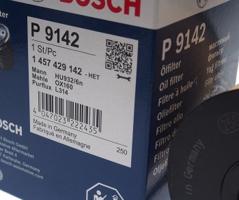 1 249 р. Фильтр масляный VW Touareg (10-) AUDI A6 (-05),A8 (-02),Q7 (06-) PORSCHE Cayene BOSCH BOSCH 1457429142 BOSCH 1457429142  с доставкой в г. Воронеж. Увеличить фотографию 2