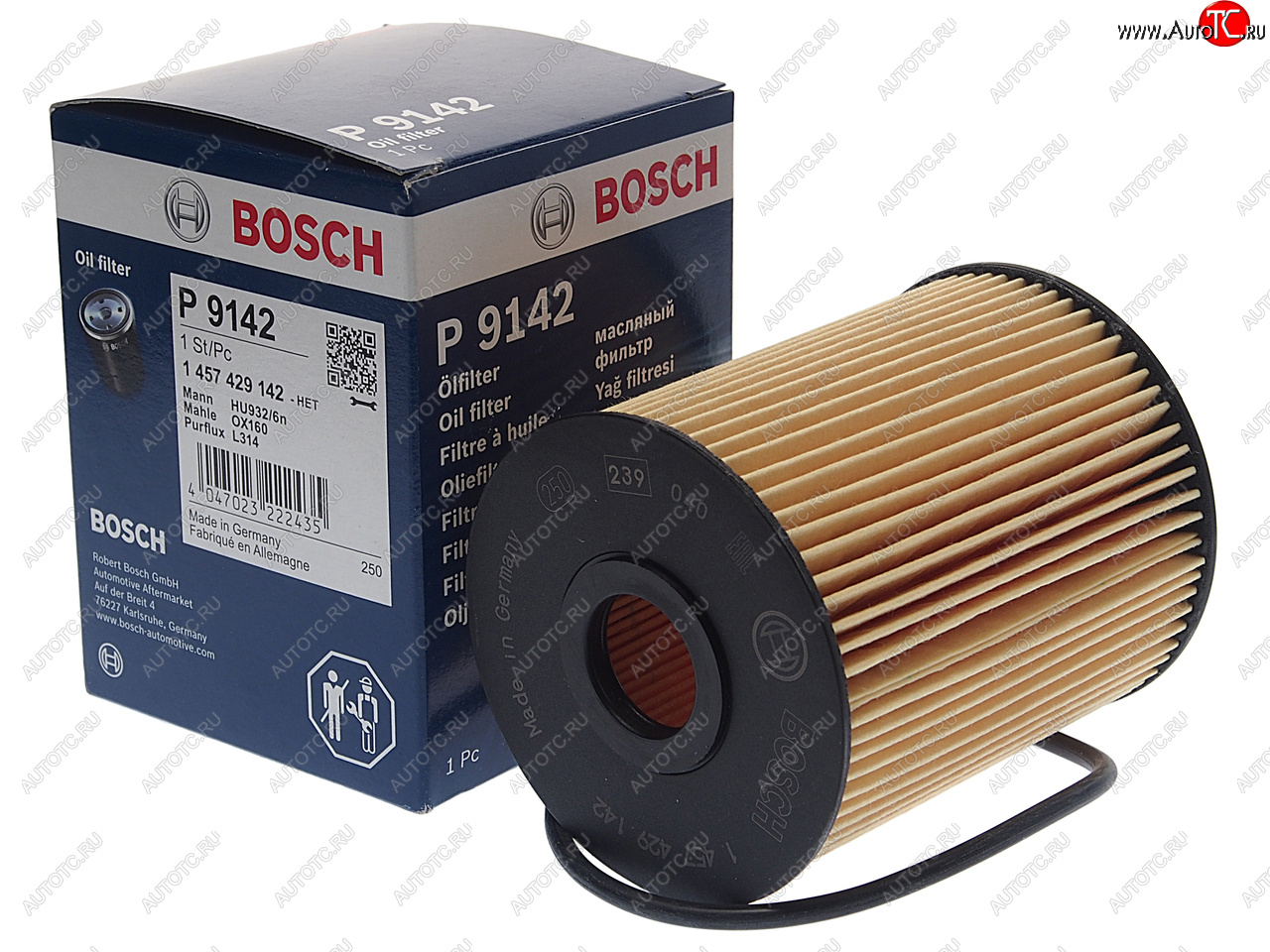 1 249 р. Фильтр масляный VW Touareg (10-) AUDI A6 (-05),A8 (-02),Q7 (06-) PORSCHE Cayene BOSCH BOSCH 1457429142 BOSCH 1457429142  с доставкой в г. Воронеж