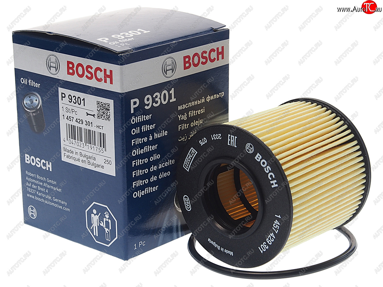 669 р. Фильтр масляный VW Polo (02-09) AUDI A3 (03-13) (1.41.6) SKODA Octavia (04-08) (1.6) BOSCH BOSCH 1457429301  с доставкой в г. Воронеж
