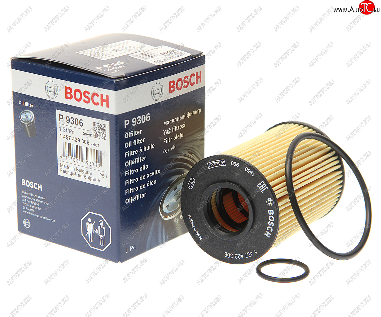 569 р. Фильтр масляный MERCEDES A (W169),B (W245) BOSCH BOSCH 1457429306  с доставкой в г. Воронеж