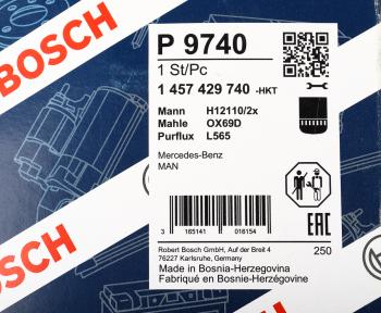 1 299 р. Фильтр масляный MERCEDES (дв.OM421,422,402,403) MAN M90 BOSCH BOSCH 1457429740  с доставкой в г. Воронеж. Увеличить фотографию 6