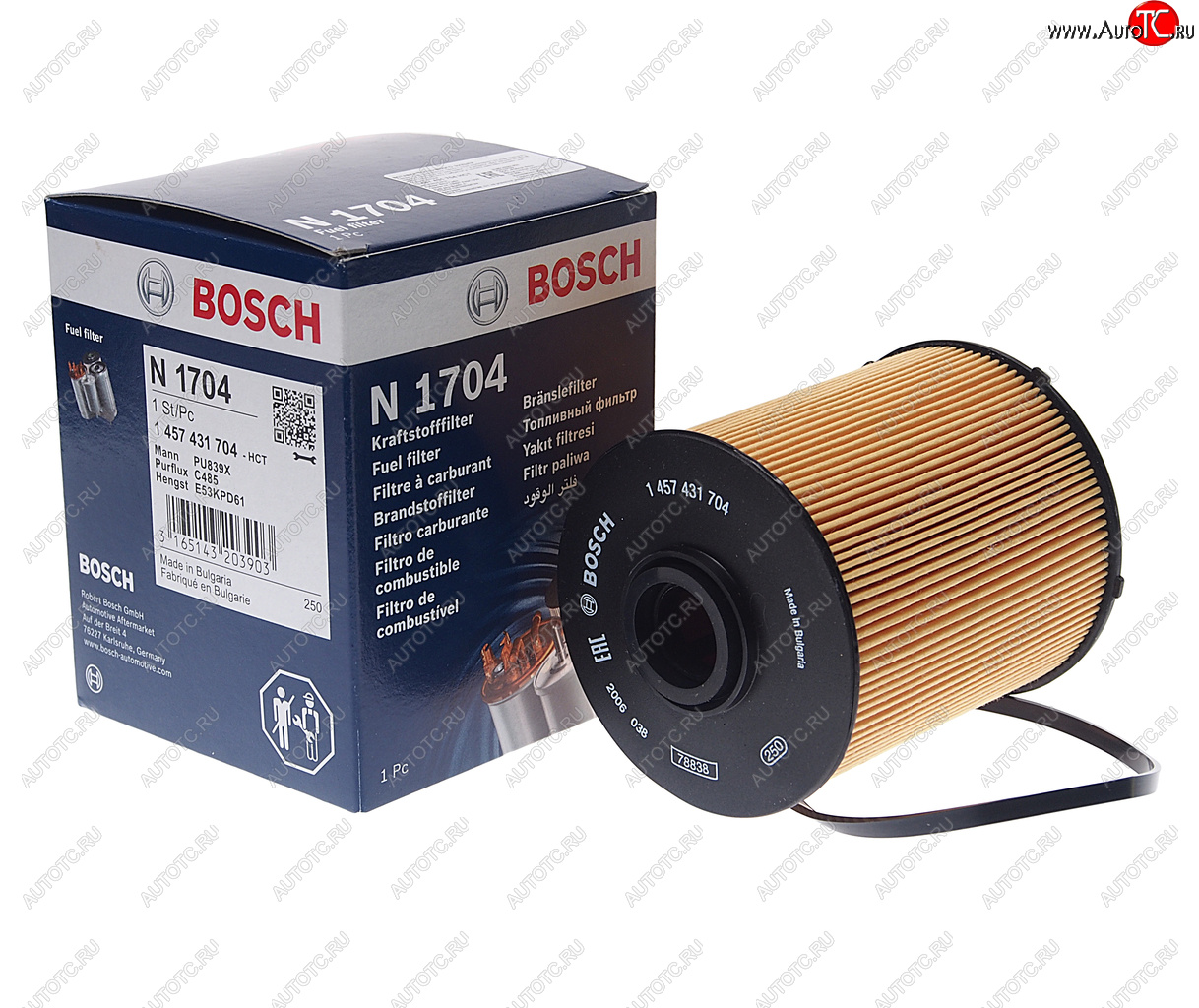 649 р. Фильтр топливный MERCEDES (W202,W210,W163,W220) (TDI) BOSCH BOSCH 1457431704  с доставкой в г. Воронеж