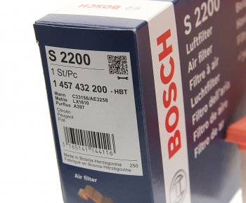 779 р. Фильтр воздушный PEUGEOT 406 (00-04) CITROEN C5 (01-04) BOSCH BOSCH 1457432200  с доставкой в г. Воронеж. Увеличить фотографию 2