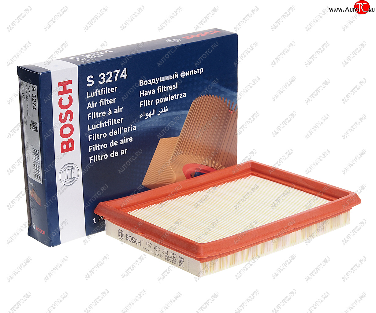 499 р. Фильтр воздушный NISSAN Juke (1.6),X-Trail (T31) (2.5) BOSCH BOSCH 1457433274 BOSCH 1457433274  с доставкой в г. Воронеж