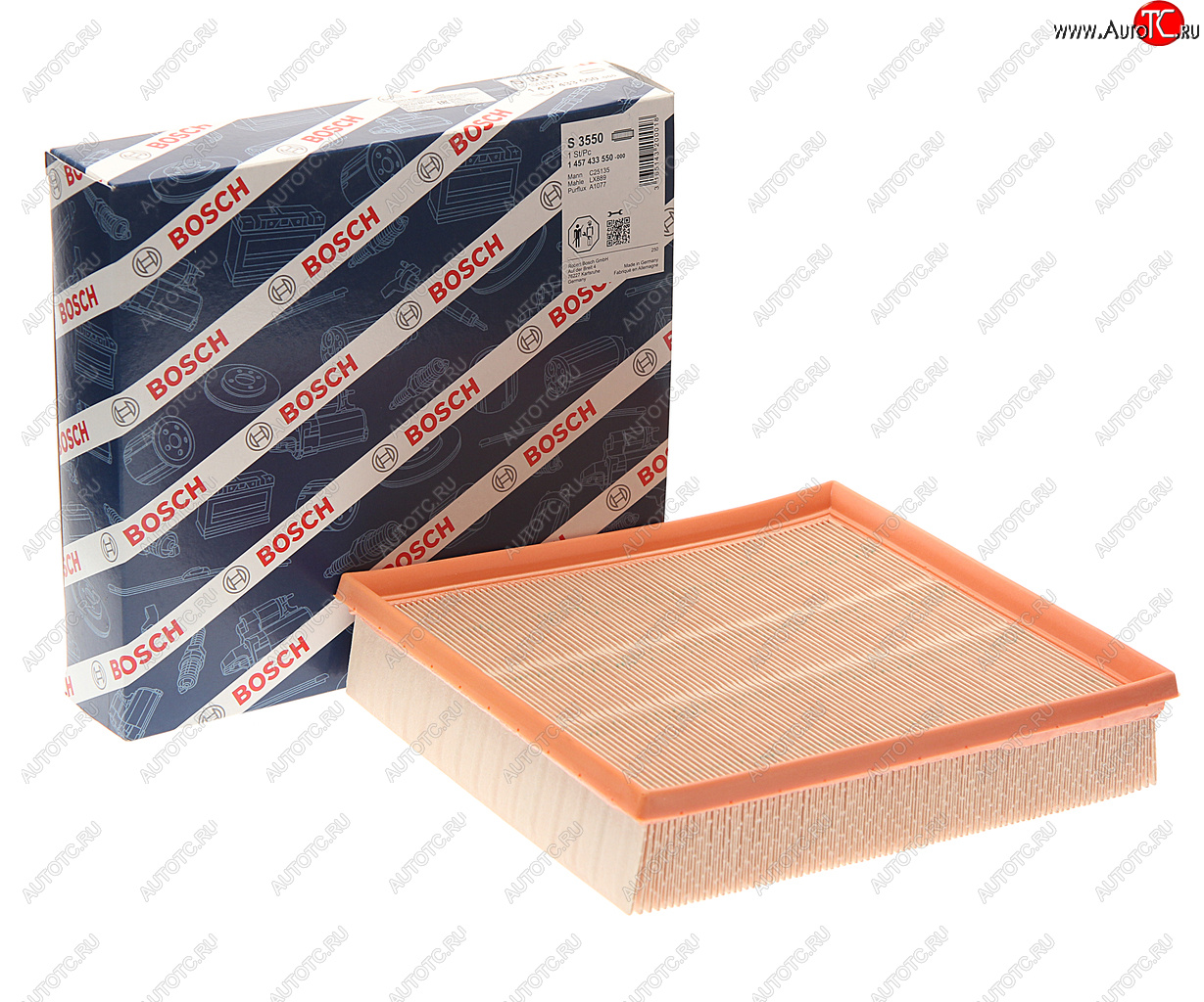 1 369 р. Фильтр воздушный ROVER 75 (99-05) (1.8 T1.82.02.5) BOSCH BOSCH 1457433550  с доставкой в г. Воронеж