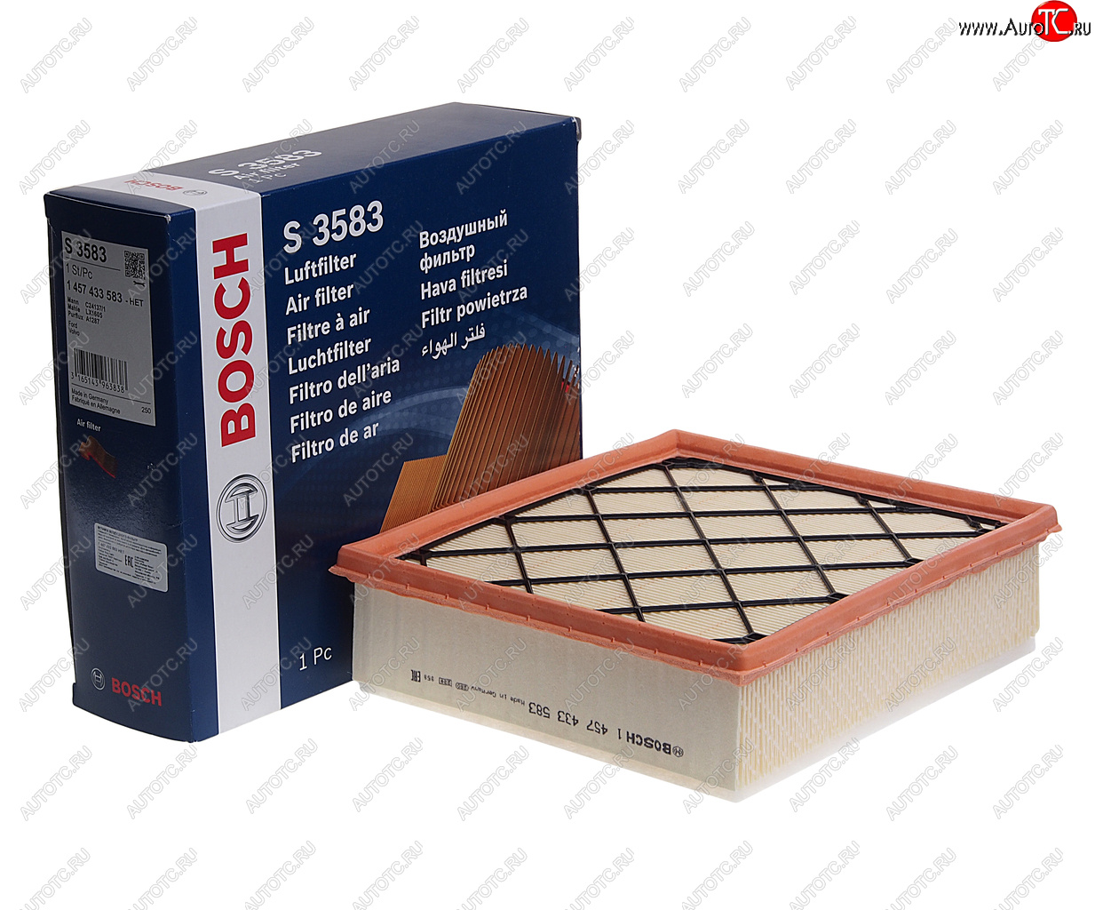 1 749 р. Фильтр воздушный FORD Focus (05-08),Mondeo (07-) VOLVO S40,S80,V50,V70 (07-) BOSCH BOSCH 1457433583  с доставкой в г. Воронеж