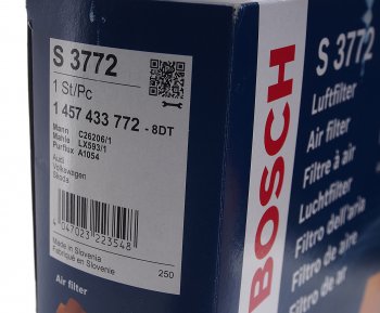 1 289 р. Фильтр воздушный VW Passat (98-05) AUDI A4 (97-00) SKODA Superb (01-08) (2.5) BOSCH BOSCH 1457433772 BOSCH 1457433772  с доставкой в г. Воронеж. Увеличить фотографию 3