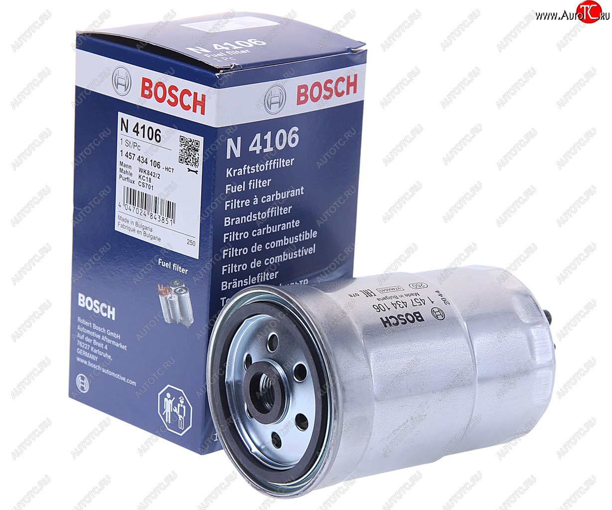 1 759 р. Фильтр топливный УАЗ тонкой отчистки ЗМЗ-514 (гайка) BOSCH BOSCH 1457434106  с доставкой в г. Воронеж