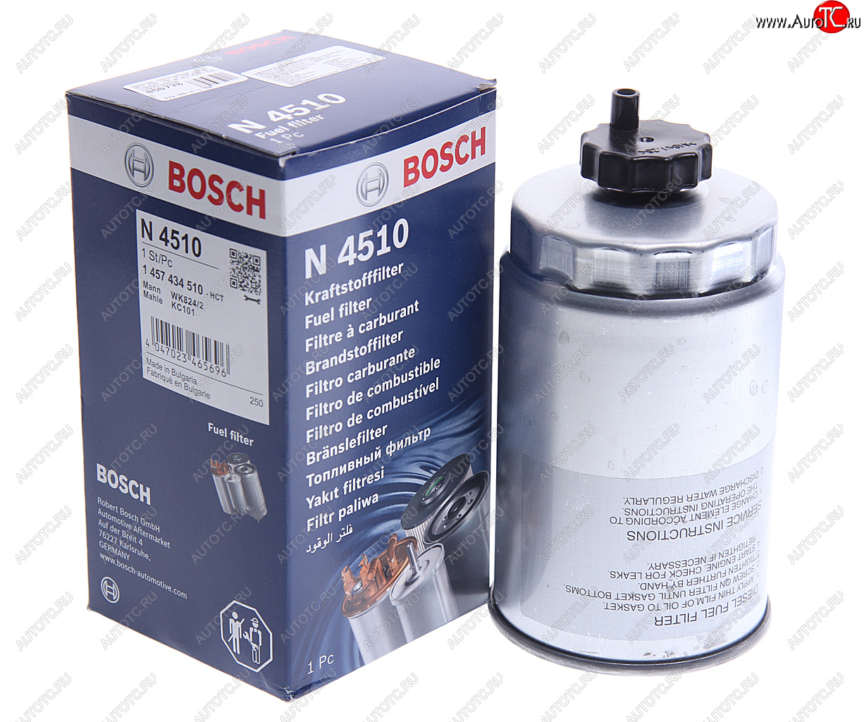 1 659 р. Фильтр топливный HYUNDAI Porter 2 дв.D4CB,Tucson (2.0 D) KIA Ceed,Sportage (2.0 D) BOSCH BOSCH 1457434510 BOSCH 1457434510  с доставкой в г. Воронеж