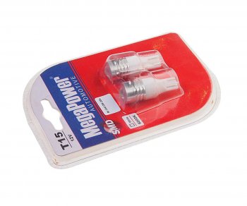 499 р. Лампа светодиодная 12V T15W W2.1x9.5d бесцокольная блистер (2шт.) MEGAPOWER MEGAPOWER-AUTOMOTIVE 15412w-2бл  с доставкой в г. Воронеж. Увеличить фотографию 2