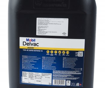 10 899 р. Масло дизельное DELVAC Modern 15W40 Super Defense V4 псинт.20л MOBIL MOBIL 157336  с доставкой в г. Воронеж. Увеличить фотографию 3