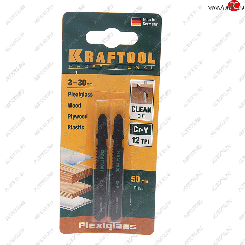 204 р. Пилка для лобзика набор 2шт. дерево 55мм KRAFTOOL KRAFTOOL 159535-2  с доставкой в г. Воронеж