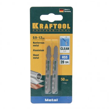 264 р. Пилка для лобзика набор 2шт. металл 50мм KRAFTOOL KRAFTOOL 159551-0,9  с доставкой в г. Воронеж. Увеличить фотографию 1