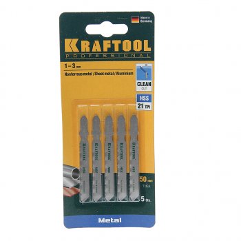 529 р. Пилка для лобзика набор 5шт. металл 50мм KRAFTOOL KRAFTOOL 159551-1.2-s5  с доставкой в г. Воронеж. Увеличить фотографию 1