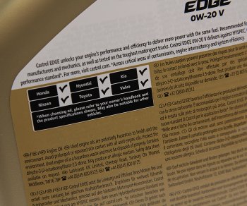 8 999 р. Масло моторное EDGE V 0W20 синт.5л CASTROL CASTROL 15f709  с доставкой в г. Воронеж. Увеличить фотографию 2