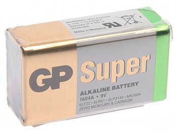 399 р. Батарейка KRONA 6LR61 9V термопленка 1шт. GP GP 1604a-s1  с доставкой в г. Воронеж. Увеличить фотографию 1