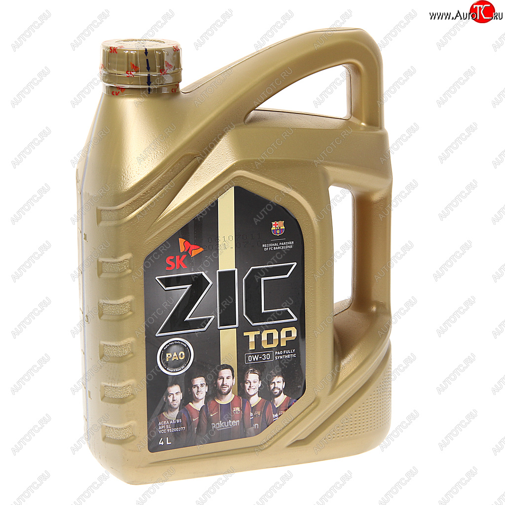 6 399 р. Масло моторное ZIC TOP A5B5SL 0W30 синт.4л ZIC ZIC 162680  с доставкой в г. Воронеж