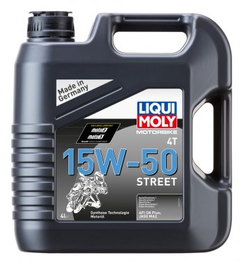 4 999 р. Масло моторное для 4-х тактных двигателей MOTORBIKE 4T STREET 15W50 синт.4л LIQUI MOLY LIQUI MOLY 1689  с доставкой в г. Воронеж. Увеличить фотографию 1