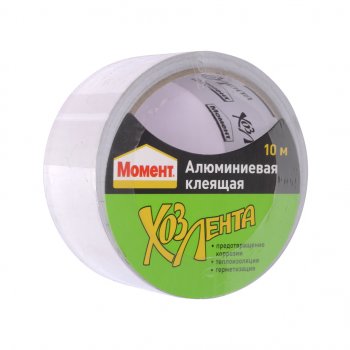 299 р. Скотч алюминиевый 10м Хозяйственная Лента МОМЕНТ HENKEL 1690067  с доставкой в г. Воронеж. Увеличить фотографию 1
