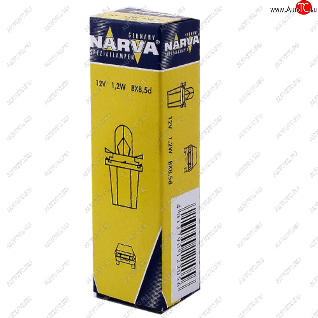 65 р. Лампа 12V 1.2W BAX8.5d1.5 синий патрон Plastic Base NARVA NARVA 170293000  с доставкой в г. Воронеж
