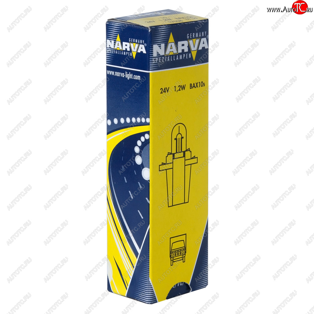 101 р. Лампа 24V 1.2W BAX8.3d1.35 серый патрон Plastic Base NARVA NARVA 170383000  с доставкой в г. Воронеж