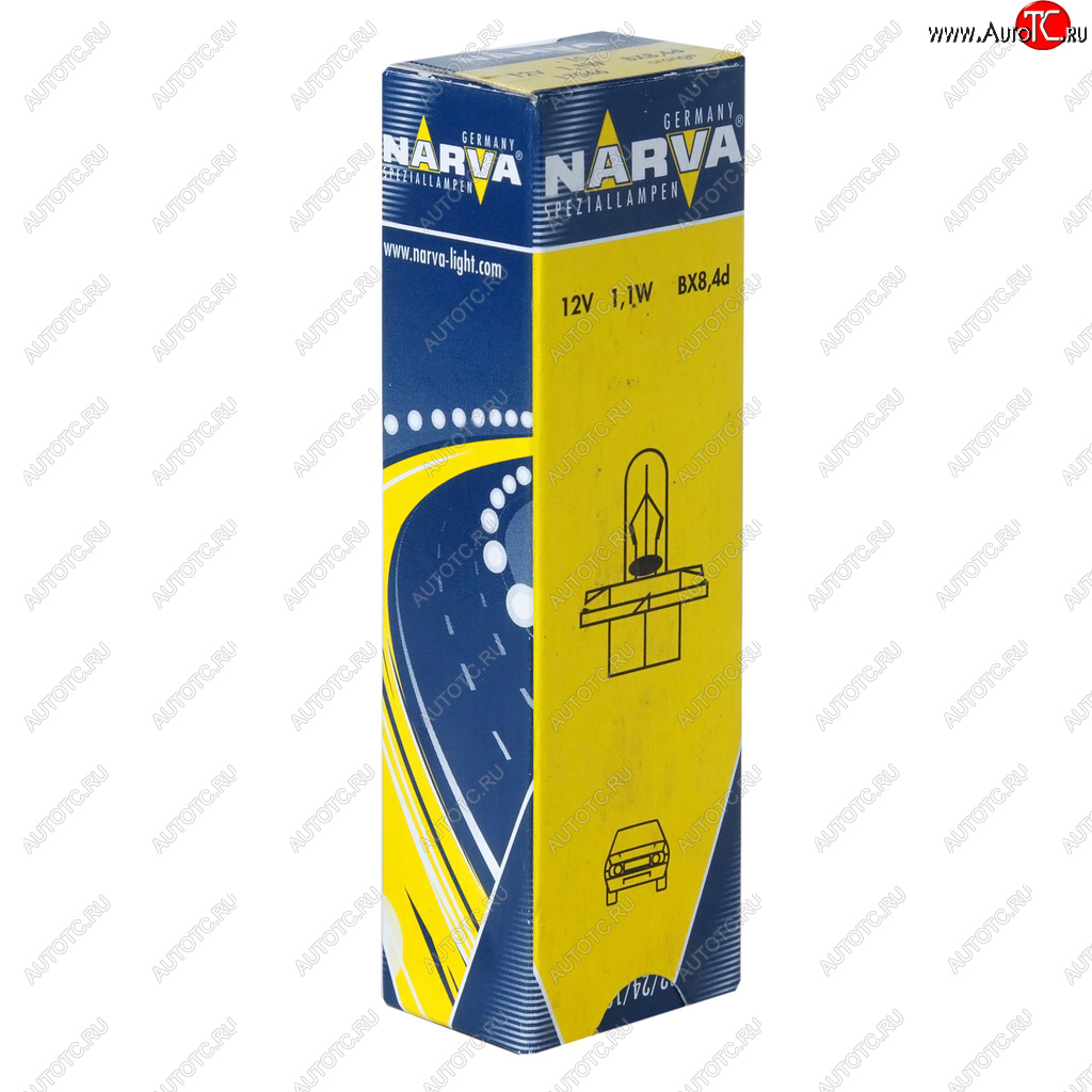 70 р. Лампа 12V 1.1W BX8.4d оранжевый патрон Plastic Base NARVA NARVA 170463000  с доставкой в г. Воронеж