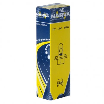 67 р. Лампа 12V 1.5W BX8.4d бежевый патрон Plastic Base NARVA NARVA 170483000  с доставкой в г. Воронеж. Увеличить фотографию 1