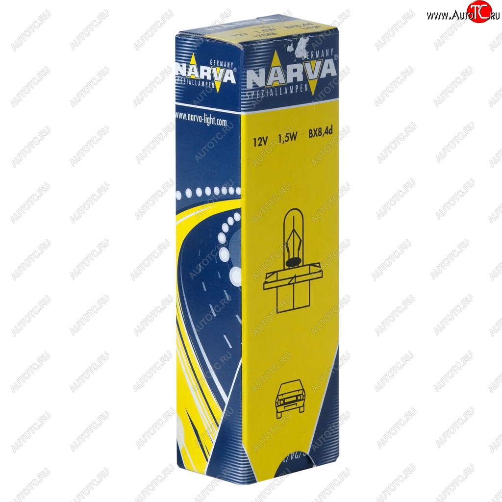 67 р. Лампа 12V 1.5W BX8.4d бежевый патрон Plastic Base NARVA NARVA 170483000  с доставкой в г. Воронеж