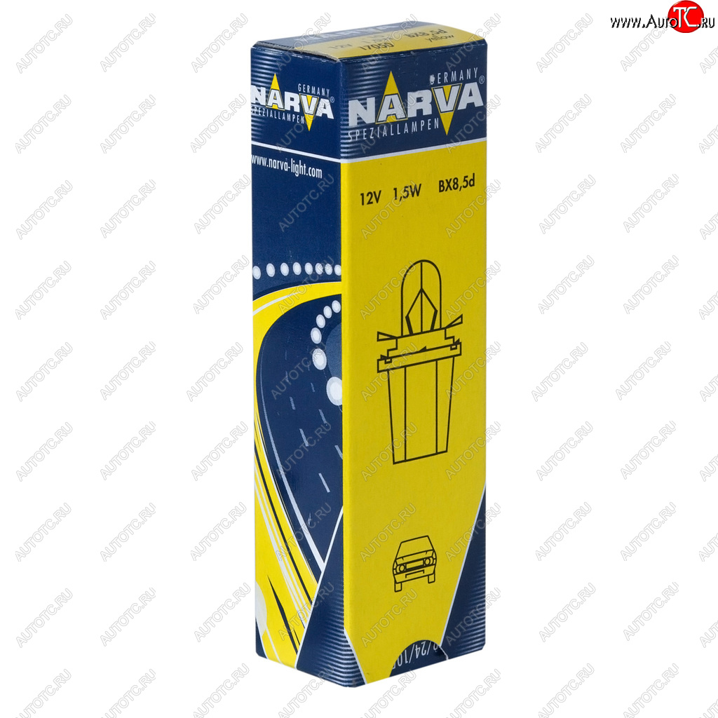 75 р. Лампа 12V 1.5W BX8.5d желтый патрон Plastic Base NARVA NARVA 170503000  с доставкой в г. Воронеж