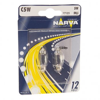 111 р. Лампа 12V C5W SV8.5 блистер (2шт.) Festoon NARVA NARVA 171254000  с доставкой в г. Воронеж. Увеличить фотографию 1