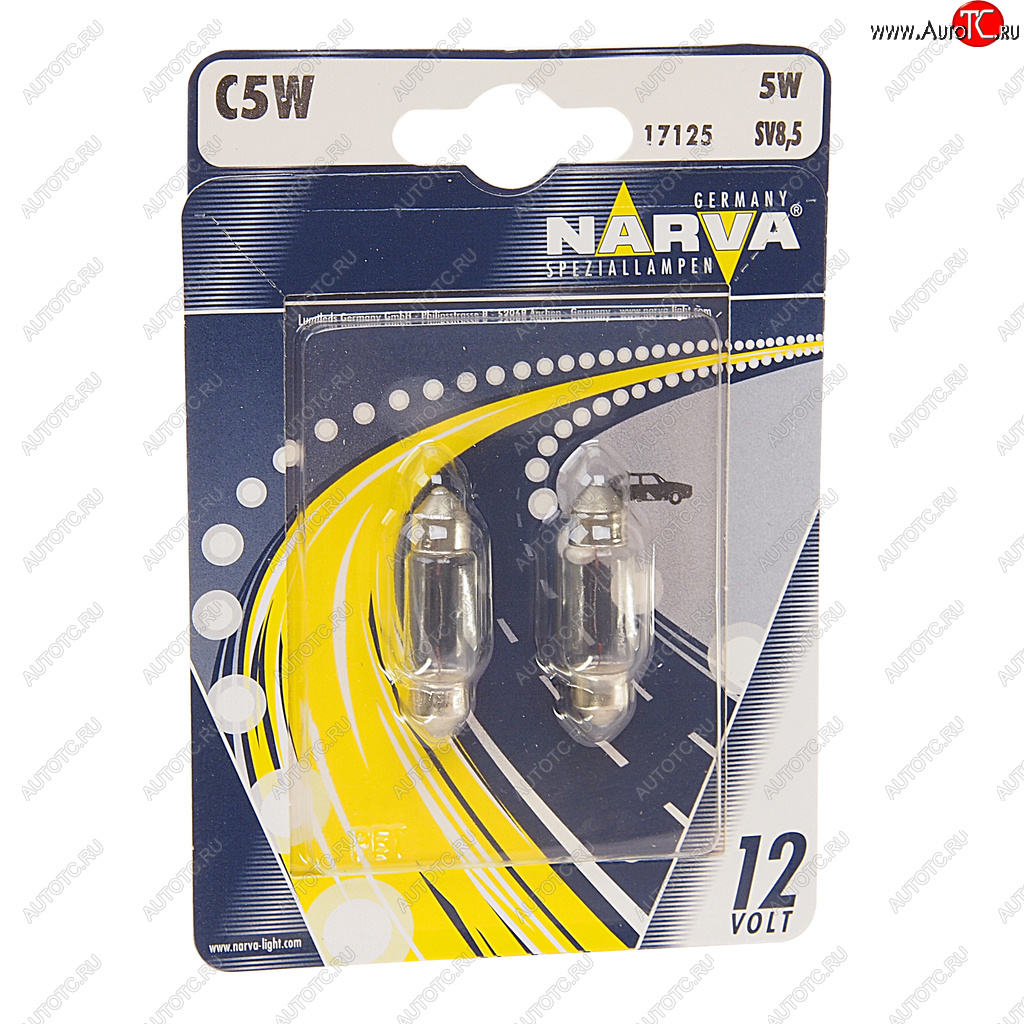 111 р. Лампа 12V C5W SV8.5 блистер (2шт.) Festoon NARVA NARVA 171254000  с доставкой в г. Воронеж
