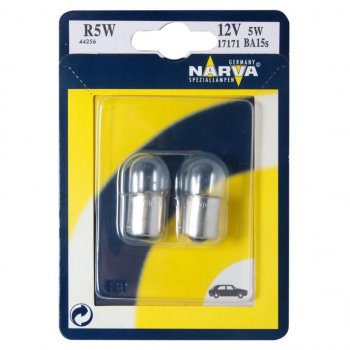 127 р. Лампа 12V R5W BA15s блистер (2шт.) NARVA NARVA 171714000  с доставкой в г. Воронеж. Увеличить фотографию 1