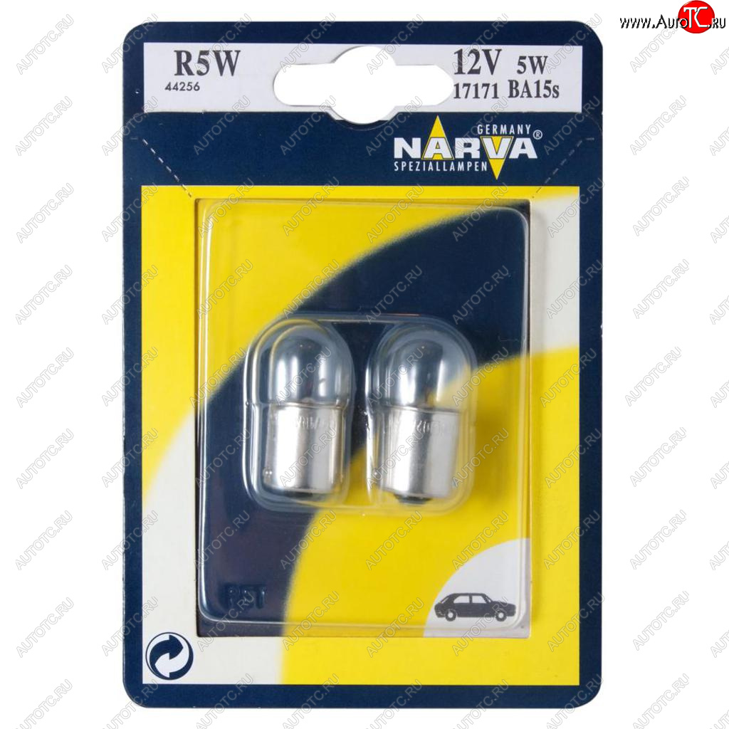 127 р. Лампа 12V R5W BA15s блистер (2шт.) NARVA NARVA 171714000  с доставкой в г. Воронеж