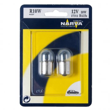 120 р. Лампа 12V R10W BA15s блистер (2шт.) NARVA NARVA 173114000  с доставкой в г. Воронеж. Увеличить фотографию 1