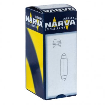 46 р. Лампа 12V C10W SV8.5 36мм Festoon NARVA NARVA 173163000  с доставкой в г. Воронеж. Увеличить фотографию 1