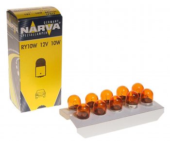 125 р. Лампа 12V RY10W BAU15s желтая Yellow NARVA NARVA 173173000  с доставкой в г. Воронеж. Увеличить фотографию 1