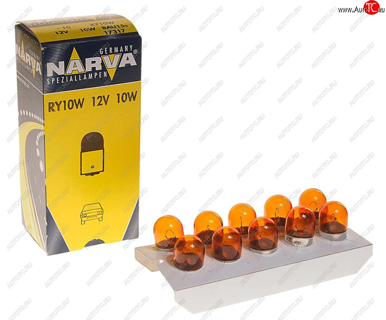 125 р. Лампа 12V RY10W BAU15s желтая Yellow NARVA NARVA 173173000  с доставкой в г. Воронеж