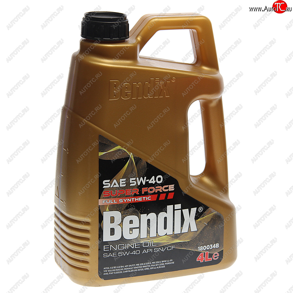 2 699 р. Масло моторное SUPER FORCE 5W40 синт.4л BENDIX BENDIX 180034b  с доставкой в г. Воронеж